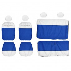 COPRISEDILI COMPATIBILI CON 500 HYBRID FODERE BICOLORE BIANCO - BLU ROYAL